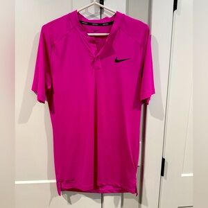 Nike Men's Vibrant Pink Polo Shirt